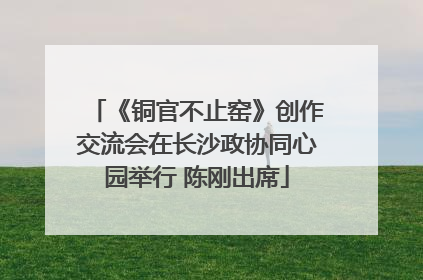 《铜官不止窑》创作交流会在长沙政协同心园举行 陈刚出席