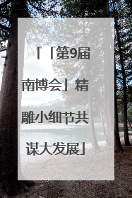 「第9届南博会」精雕小细节共谋大发展