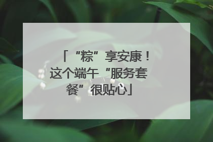 “粽”享安康！这个端午“服务套餐”很贴心