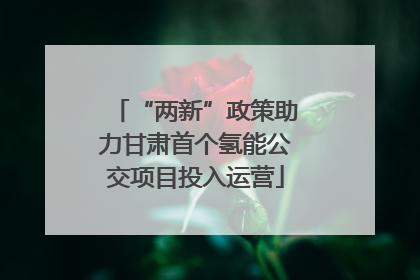 “两新”政策助力甘肃首个氢能公交项目投入运营