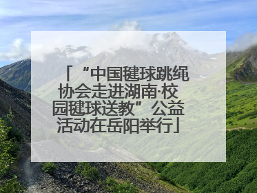 “中国毽球跳绳协会走进湖南·校园毽球送教”公益活动在岳阳举行