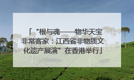 “根与魂——物华天宝 非常客家：江西省非物质文化遗产展演”在香港举行