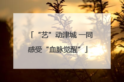 “艺”动津城 一同感受“血脉觉醒”