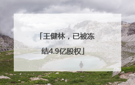 王健林，已被冻结4.9亿股权