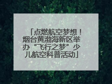 点燃航空梦想！烟台黄渤海新区举办“飞行之梦”少儿航空科普活动