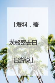 爆料：盖茨秘密去白宫游说