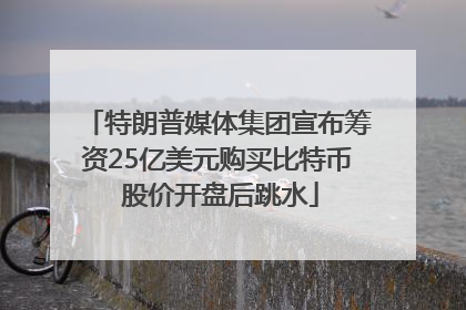 特朗普媒体集团宣布筹资25亿美元购买比特币 股价开盘后跳水