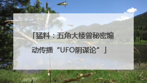 猛料：五角大楼曾秘密煽动传播“UFO阴谋论”