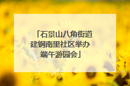 石景山八角街道建钢南里社区举办端午游园会