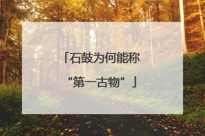 石鼓为何能称“第一古物”