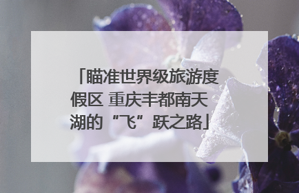 瞄准世界级旅游度假区 重庆丰都南天湖的“飞”跃之路