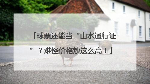 球票还能当“山水通行证”？难怪价格炒这么高！