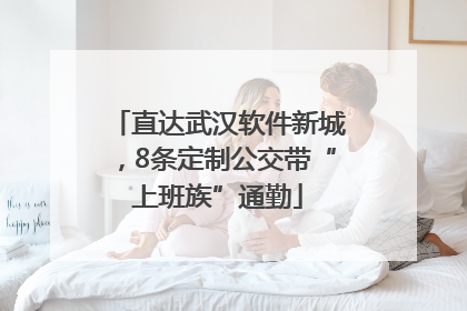 直达武汉软件新城，8条定制公交带“上班族”通勤
