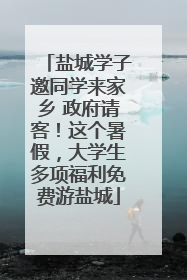 盐城学子邀同学来家乡 政府请客！这个暑假，大学生多项福利免费游盐城