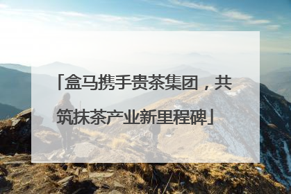 盒马携手贵茶集团，共筑抹茶产业新里程碑