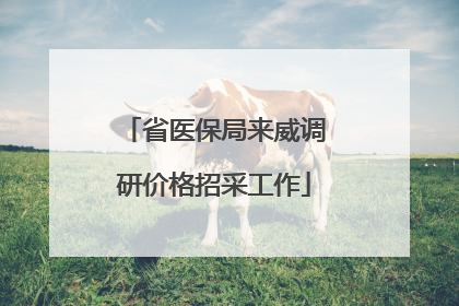 省医保局来威调研价格招采工作