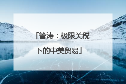 管涛：极限关税下的中美贸易