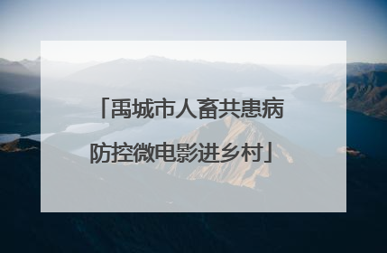 禹城市人畜共患病防控微电影进乡村
