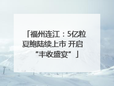 福州连江：5亿粒夏鲍陆续上市 开启“丰收盛宴”