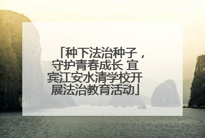 种下法治种子，守护青春成长 宜宾江安水清学校开展法治教育活动