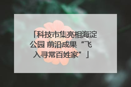 科技市集亮相海淀公园 前沿成果“飞入寻常百姓家”