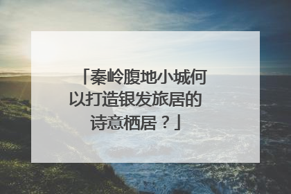 秦岭腹地小城何以打造银发旅居的诗意栖居？
