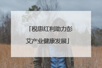 税惠红利助力彭艾产业健康发展