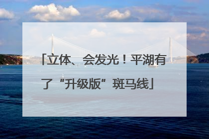 立体、会发光！平湖有了“升级版”斑马线
