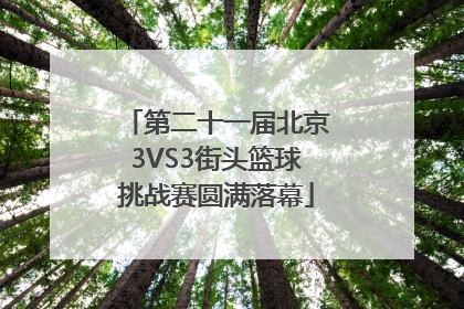 第二十一届北京3VS3街头篮球挑战赛圆满落幕