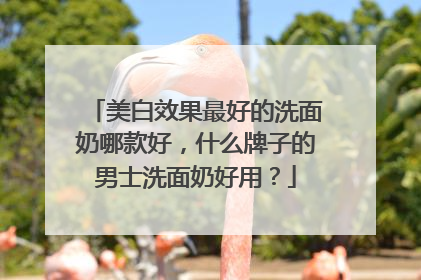 美白效果最好的洗面奶哪款好，什么牌子的男士洗面奶好用？