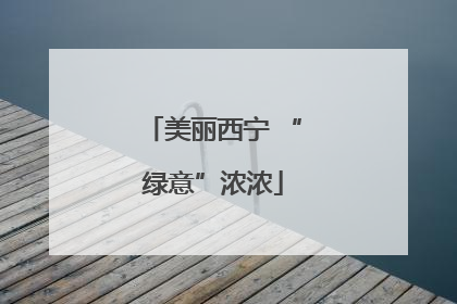 美丽西宁 “绿意”浓浓