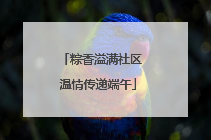 粽香溢满社区 温情传递端午
