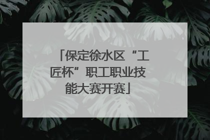 保定徐水区“工匠杯”职工职业技能大赛开赛