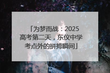 为梦而战：2025高考第二天，东仪中学考点外的拼搏瞬间
