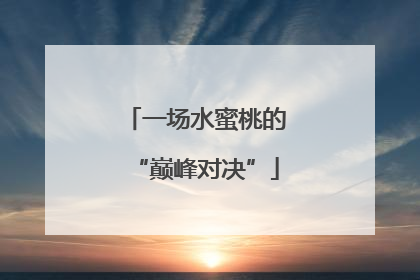 一场水蜜桃的“巅峰对决”