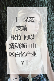 一朵菇 一支笔 一根竹 何以撬动浙江山区百亿产业？