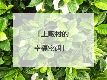 上畈村的幸福密码