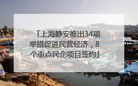 上海静安推出34项举措促进民营经济，8个重点民企项目签约
