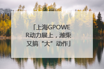 上海GPOWER动力展上，潍柴又搞“大”动作