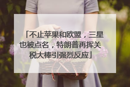 不止苹果和欧盟，三星也被点名，特朗普再挥关税大棒引强烈反应