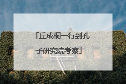 丘成桐一行到孔子研究院考察