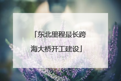 东北里程最长跨海大桥开工建设