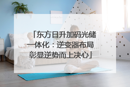 东方日升加码光储一体化：逆变器布局彰显逆势而上决心