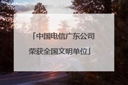 中国电信广东公司荣获全国文明单位