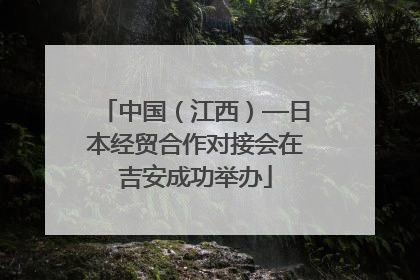 中国（江西）—日本经贸合作对接会在吉安成功举办