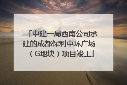 中建一局西南公司承建的成都保利中环广场（G地块）项目竣工