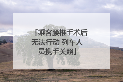 乘客腰椎手术后无法行动 列车人员携手关照