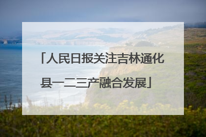 人民日报关注吉林通化县一二三产融合发展