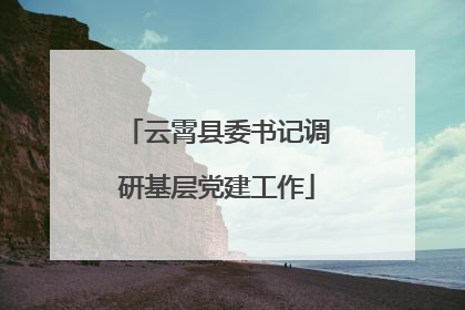 云霄县委书记调研基层党建工作