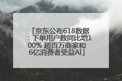 京东公布618数据：下单用户数同比增100% 超百万商家和6亿消费者受益AI